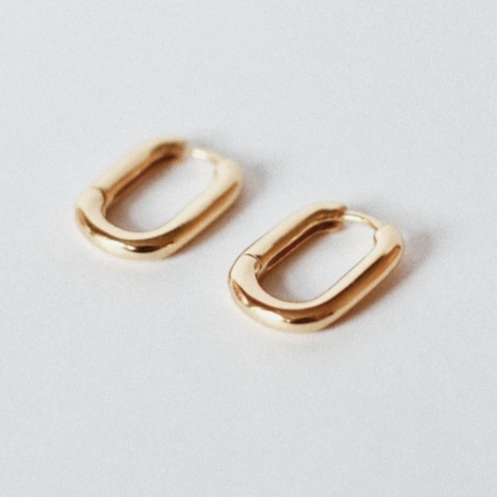 💎 BOGO‼️Minimalist S925 rectangle hoops simple basic earrings - Picture 13 of 15